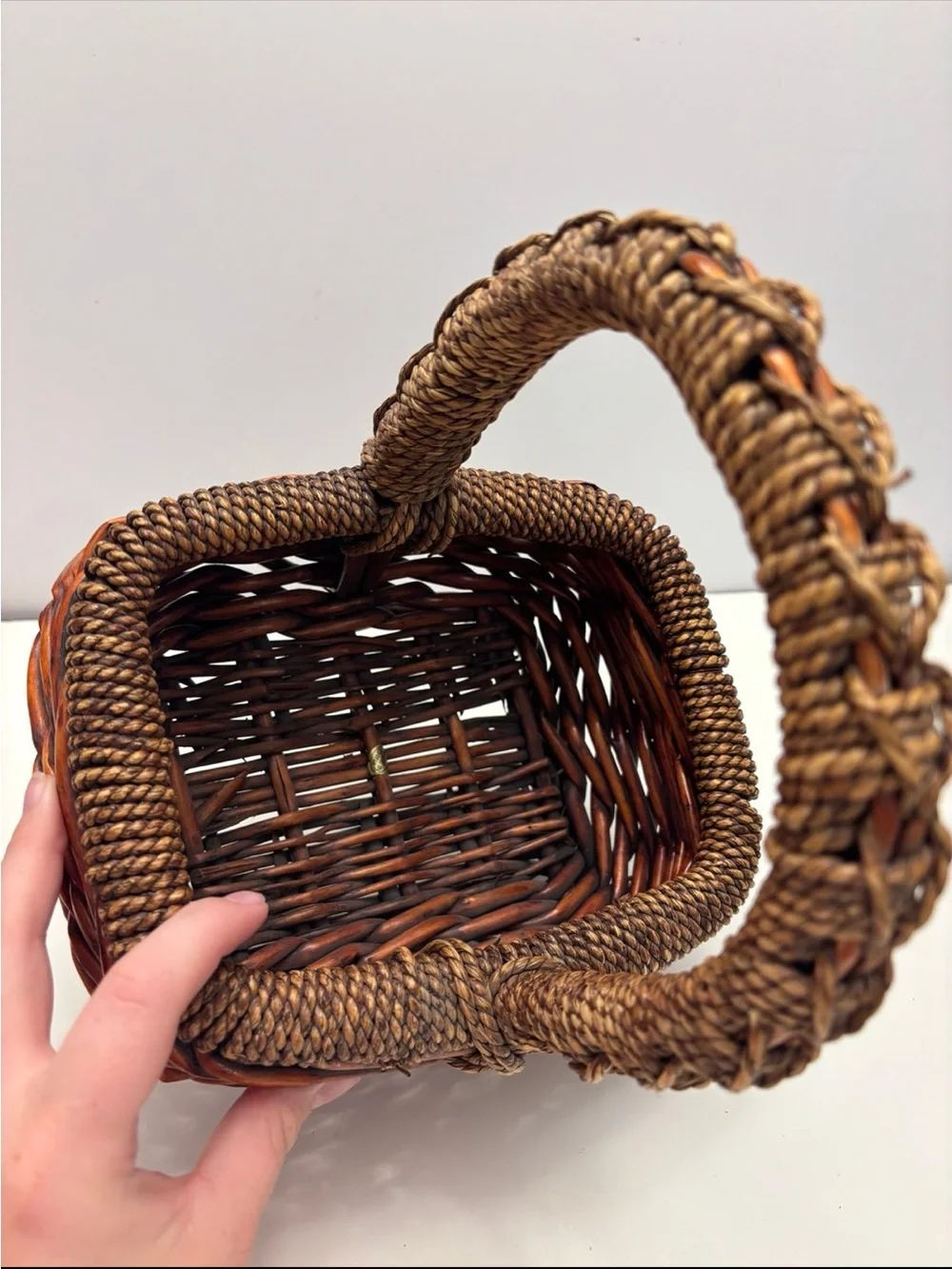 Woven Basket with Handle - Home Decor Storage